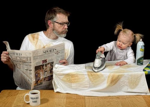 Teach your toddler to iron! Copyright Dave Engledow