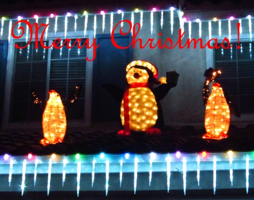 merry christmas penguins decorations