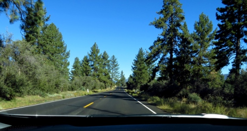 On the road to Idyllwild, California