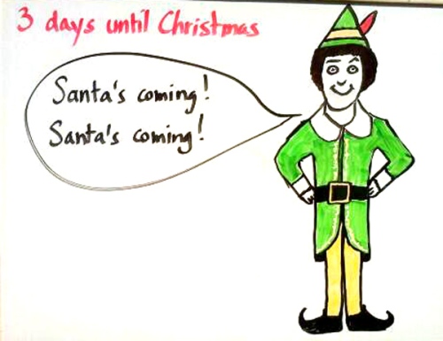 Countdown to Christmas with Buddy the elf