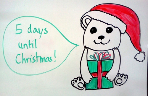 Christmas countdown: cute baby polar bear drawing